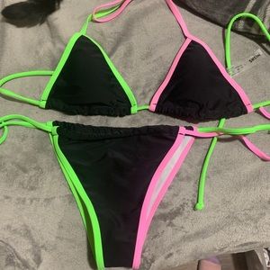 Black neon bathing suite